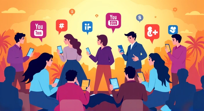 People interacting on social media platforms