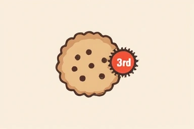 Illustration of a third-party cookie represented by multiple interconnected entities