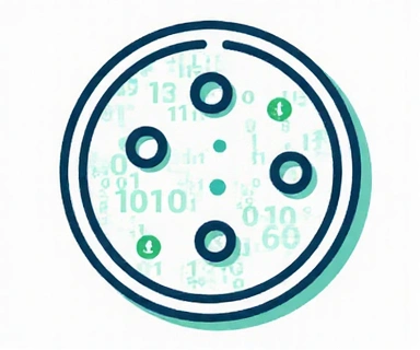 Illustration of a small digital cookie icon representing website data storage